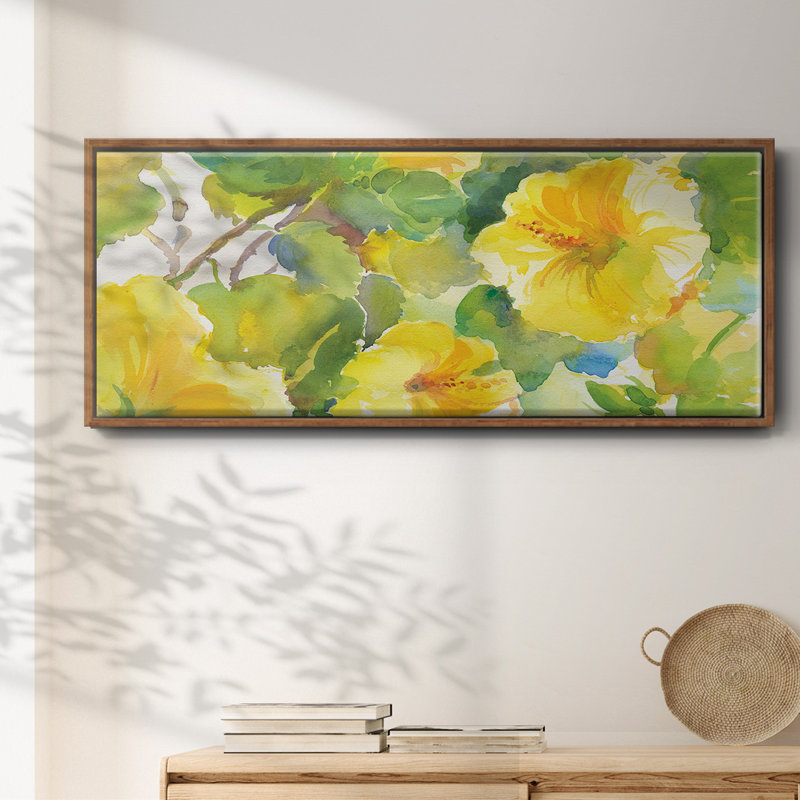 Citron Hibiscus II - toile encadrée, H 8 po x l 20 po