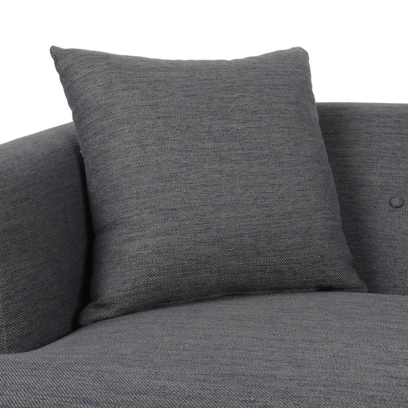 73.5" Tuxedo Arm Sofa, Comfortable Sofa, Accent Sofa, Charcoal Polyester