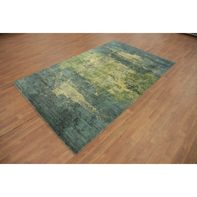 Modern Abstract Indian Area Rug 5x8