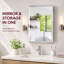Armoire à pharmacie de salle de bain polyvalente à porte simple avec miroir, surface ou encastré Ebern Designs, armoire de meuble-lavabo avec 2 tablettes réglables en plastique