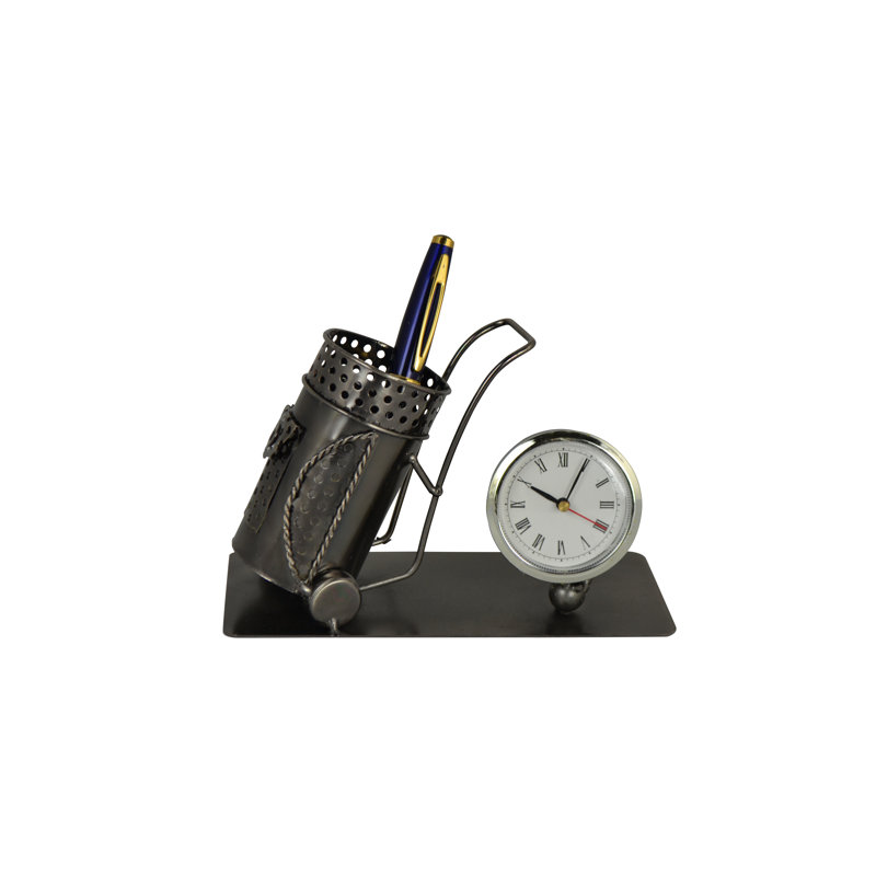Porte-stylo pour golf et horloge de bureau