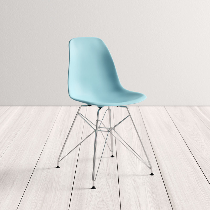 Matte Blue Eiffel Metal Side Chair Set of 2