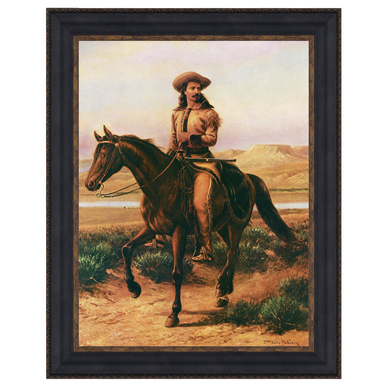 Buffalo Bill on Charlie, 1865 - reproduction d'art sur toile, H 39,5 po x l 29,5 po x P 1,25 po