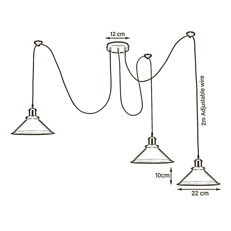 Romo 3 - Light Cluster Pendant, Grey