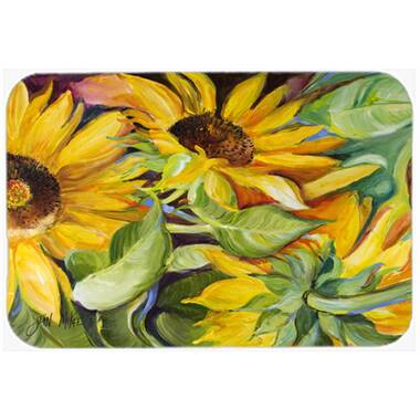 Counterart Sunflower Fields Tempered Glass Counter saver/ Cutting Board