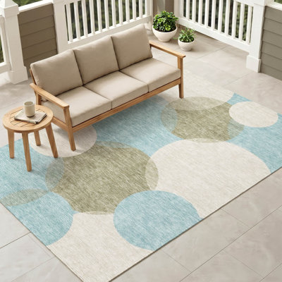 Tapis géométrique intérieur / extérieur lavable à la machine Chantille ACN3010