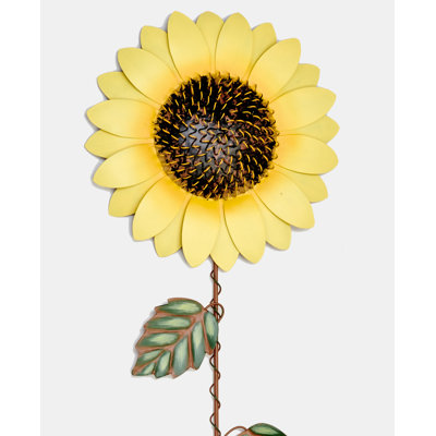 Piquet de jardin tournesol en métal