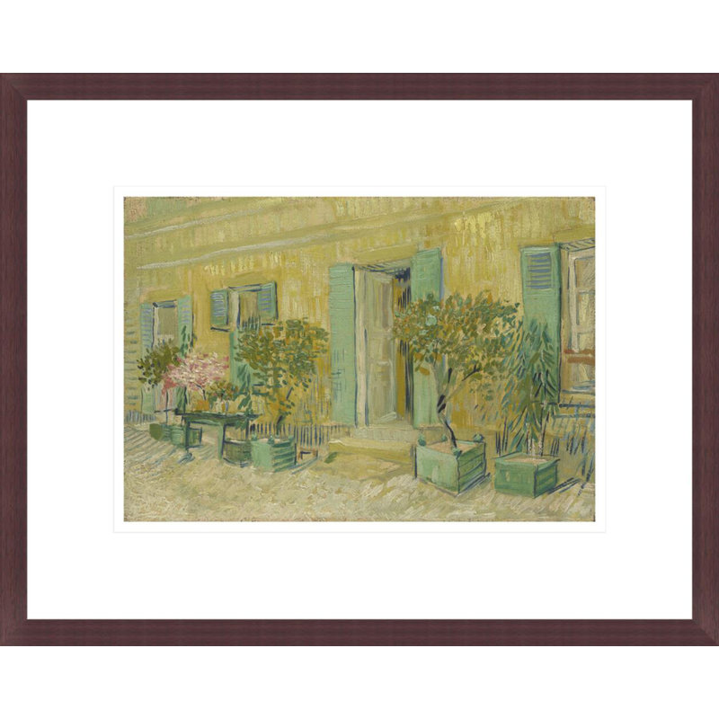L'extérieur d'un restaurant à Asnières par Vincent van Gogh - impression giclée encadrée, H 13,34 po x l 16,75 po