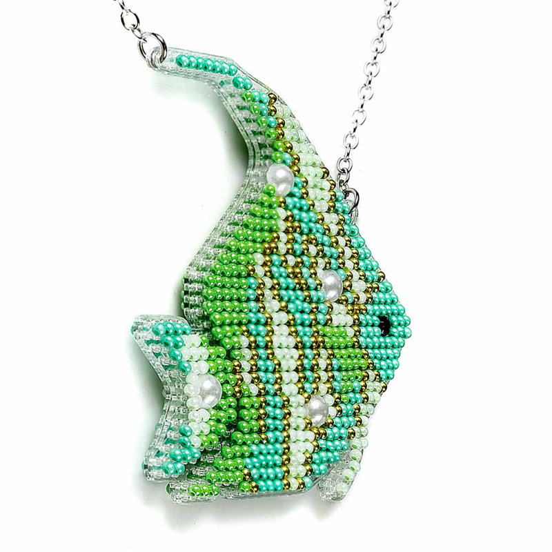 Trousse de broderie avec perles sur base en plastique FLPL-100
