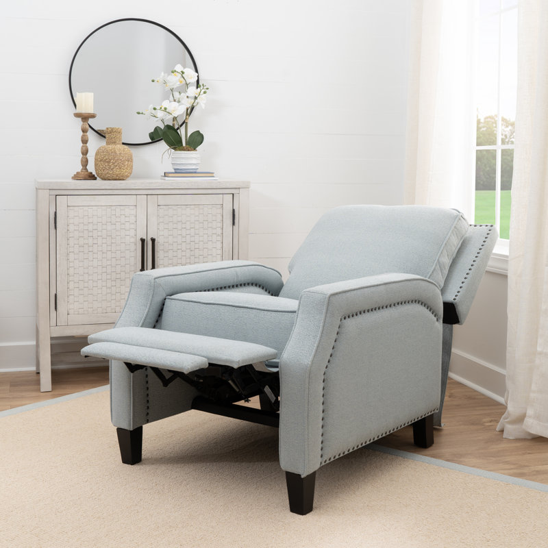 Fauteuil inclinable rembourré 30 po Montour, Lin bleu