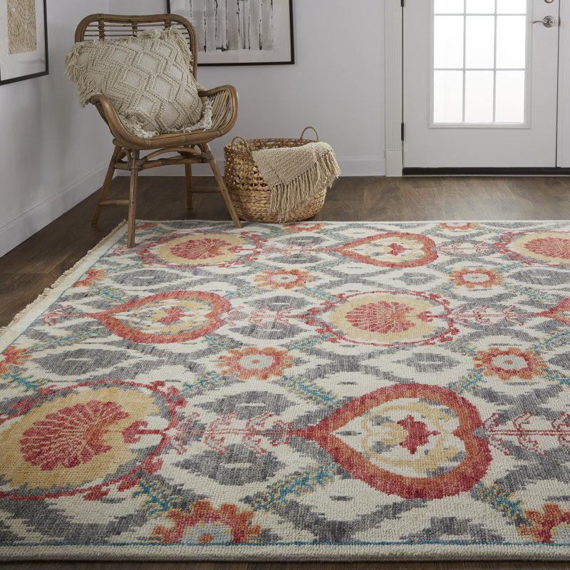 Olajuwan Performance Wool Oriental Indoor Rug, Rectangle 3'6" x 5'6"