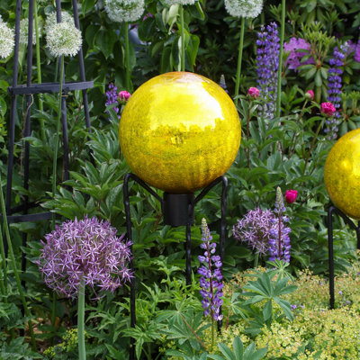 Madore Glass Abstract Gazing Ball