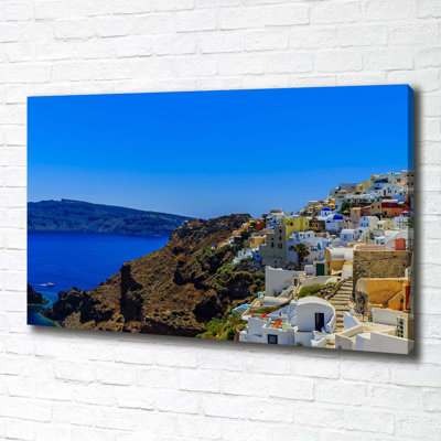 Santorini Greece - Wrapped Canvas Print