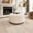 Knott Upholstered Button Tufted Round Ottoman