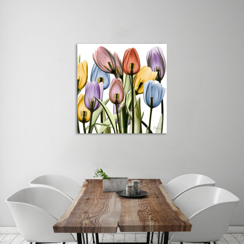 «Tulip Scape X-ray II» par Albert Koetsier - reproduction de photo, H 12 po x l 12 po x P 1,5 po