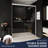 Semi-frameless Tempered Glass Double Sliding Shower Door, Modern Bathroom Elegance