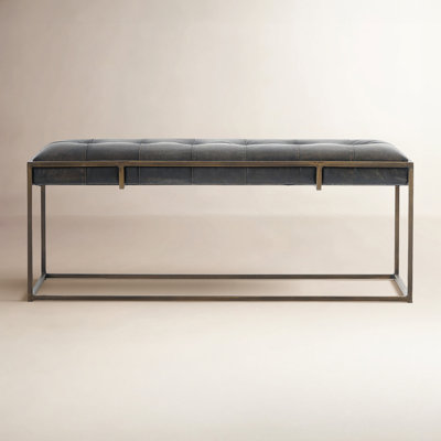 Jazelle Leather Bench by Joss & Main