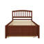 Structure de lit plateforme simple en bois avec lit gigogne-711783269