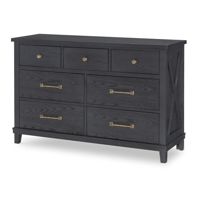 Commode 7 tiroirs Harriett, Blanc