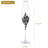 Set of 4 Stemmed Champagne Flutes Glassware with Balck Pearls