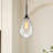 1-light Modern Hammered Tear-drop Glass Pendant Light-398678736