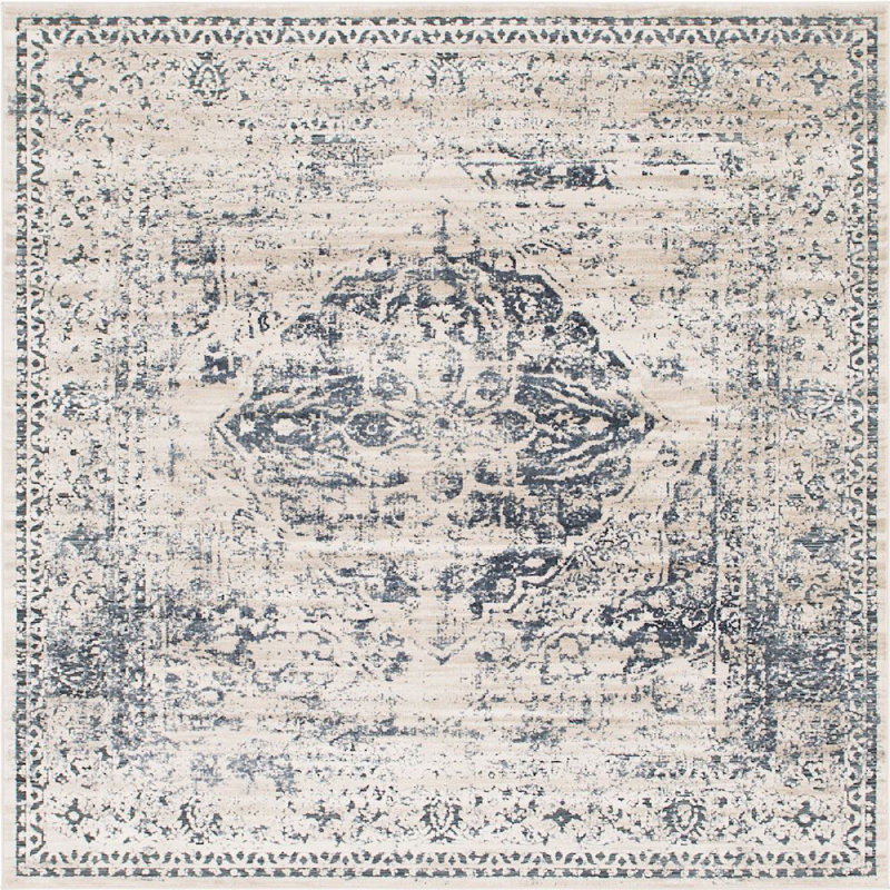 Tapis à motif oriental beige / gris Widener, Tapis de couloir 2 pi 2 po x 6 pi 7 po