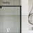 38-42"W X 71"H Aluminum Framed Pivot Shower Door With Magnetic Seal Closure System In Matte Black Finish-118307315