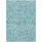 3' X 5' Teal Blue And Ivory Abstract Washable Indoor Outdoor Area Rug