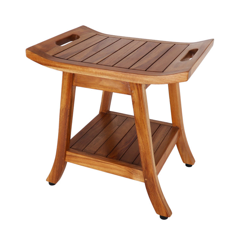 Banc de douche en teck Nella