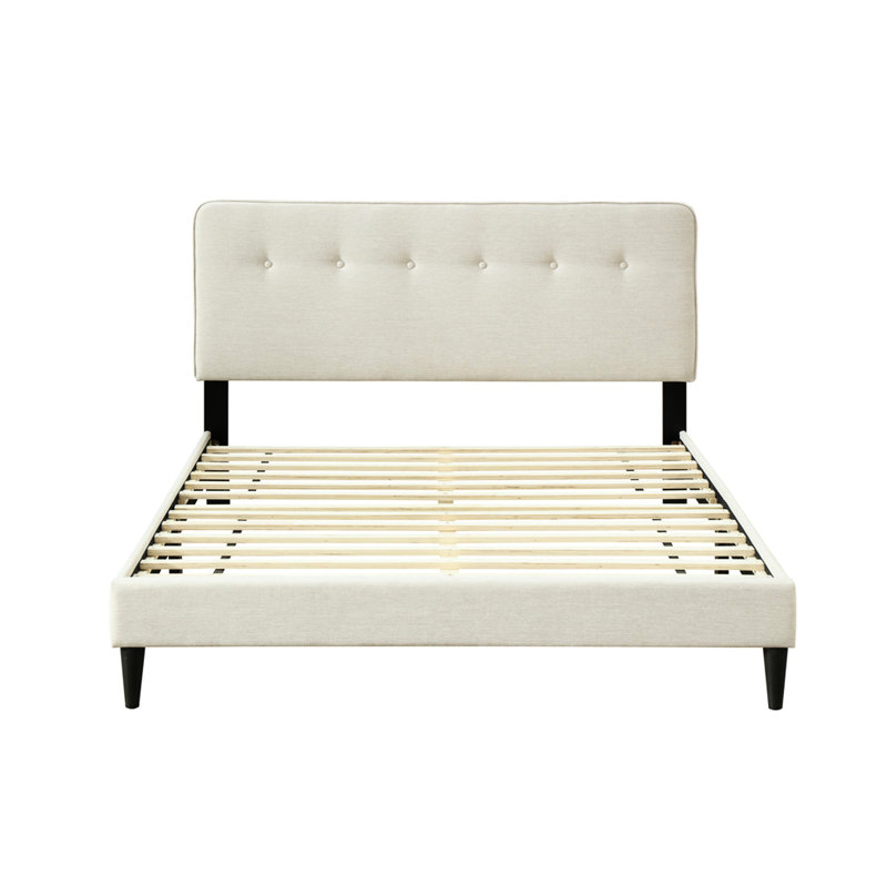 Grand lit tapissier dans une boîte, charge, capitonnage, 86,27 po Profondeur, largeur de 64,21 po, hauteur de 41,86 po et poids de 72,57 lb, tête de lit en tissu