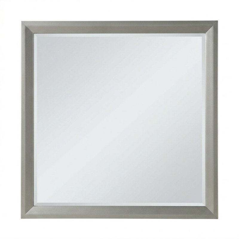 Zeno argenté 37,37 po X P 37,37 po Miroir carré H