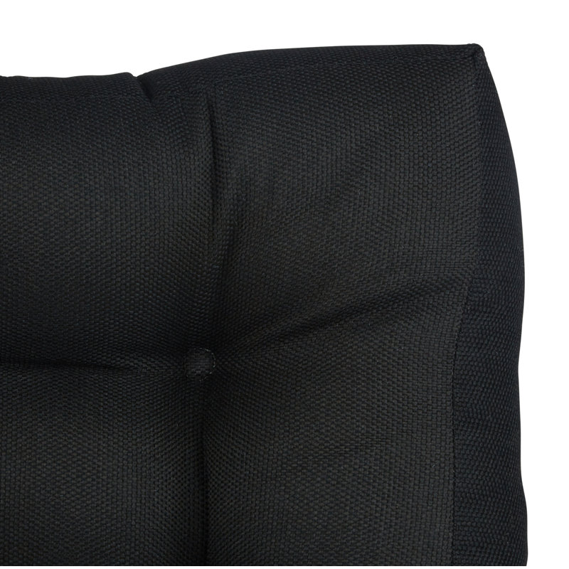 Non-Slip Square Extra Thick Floor Cushion, Midnight Black