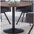 Brown and Black Round Dining Table