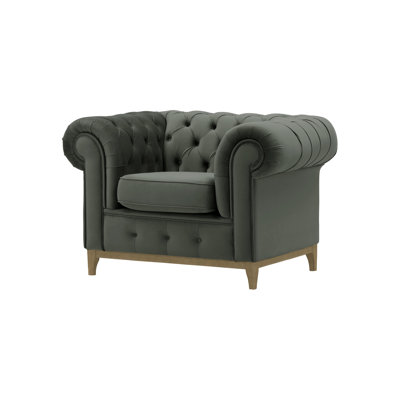 Frye Velvet Chesterfield Chair