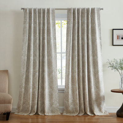 Rilley Medallion Print Polyester Blackout Curtain Panel