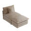 Chaise rembourrée sans accoudoirs en chenille avec module modulaire 1 place pour canapé modulaire avec repose-pieds-57392796