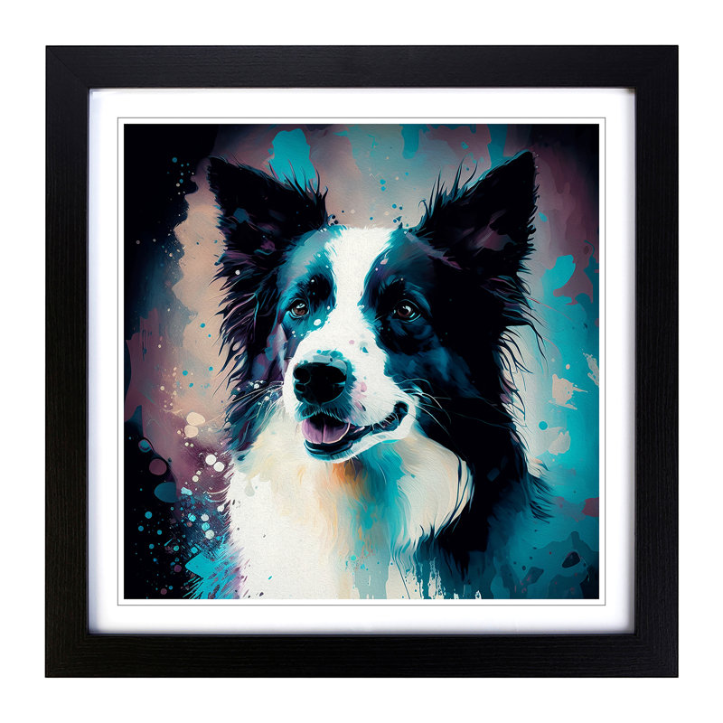 Single Picture Frame Print on Wood, Black