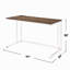 Bureau d'écriture rectangulaire avec port USB et prise-306086328