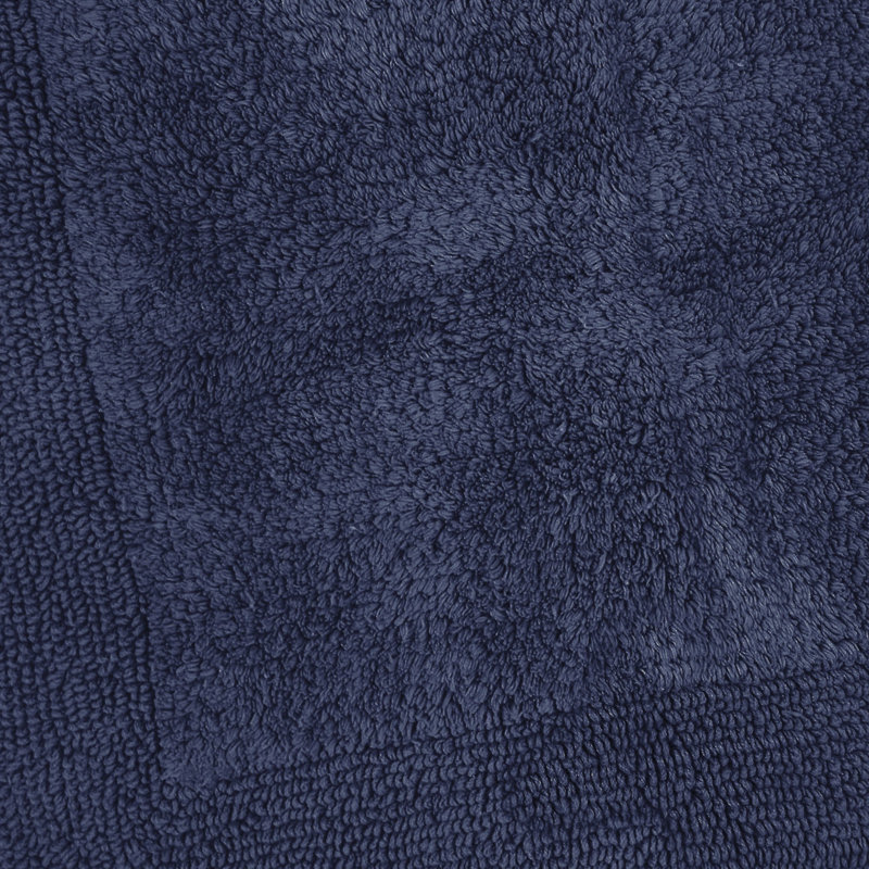Ruthann Cotton Reversible Bath Mat, Navy