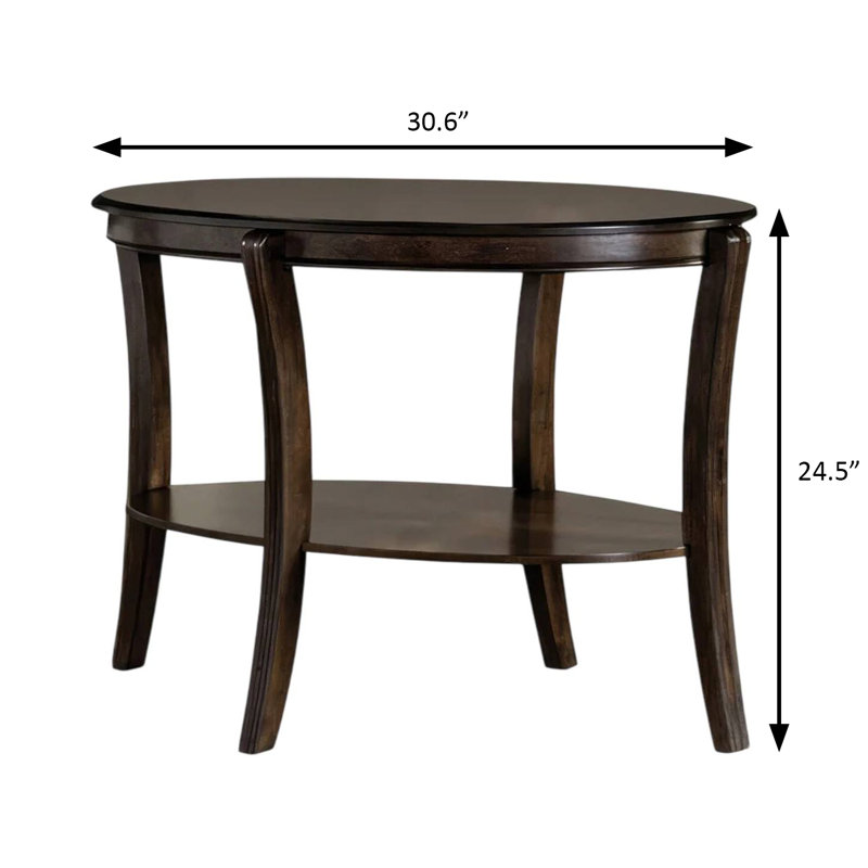 30.6 Transitional End Table, Walnut