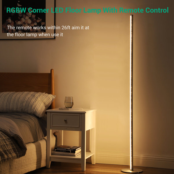 Insider 57.5 LED Novelty Floor Lamp with Remote Control Wade Logan Shade Color: Gold