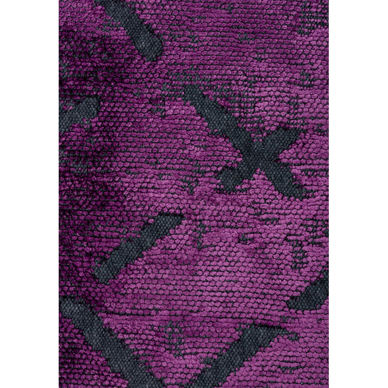 Rapture Abstract Area Rug in Purple, Rectangle 9' x 12'