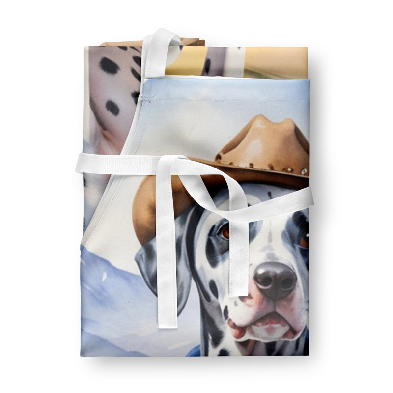 Tablier de bienvenue Dalmatian Cowboy