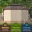 Pavillon de jardin avec toit rigide en métal galvanisé à double toit-115298249