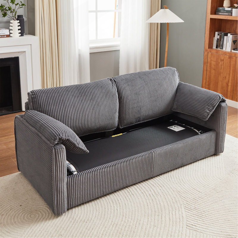 Canapé-lit inclinable de 79,13 pouces Comfy, Gris