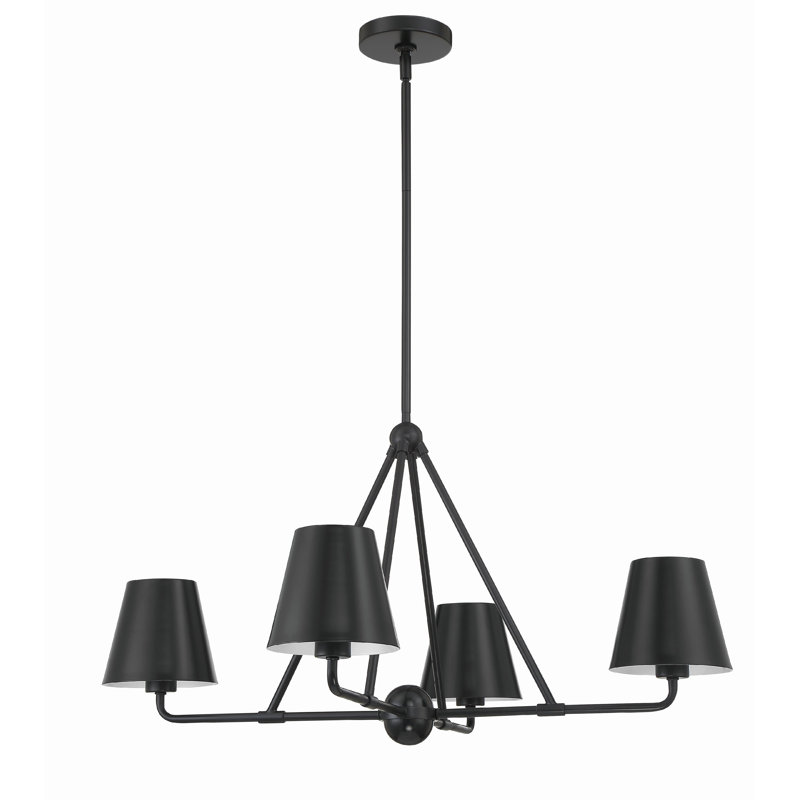 Kinston 4-Light Chandelier, Noir, Black