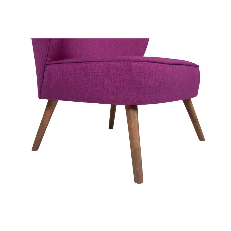 Élégant fauteuil à oreilles, structure en bois massif, mauve, 31,5 po x 30,3 po x 28,3 po | 100% polyester, 32 mousses en mousse pour plus de confort | Pieds en bois robustes et faciles à nettoyer | Parfait pour les salons et les coins lecture