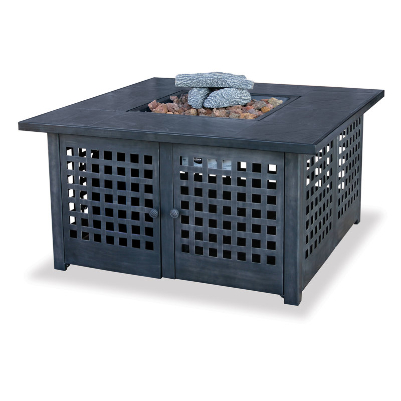 UniFlame Metal Propane Fire Pit Table