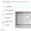 Évier de cuisine de ferme avec tablier 30 x 21 en acier inoxydable Rivage