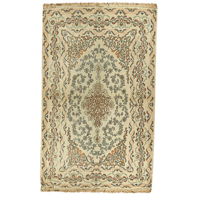 Hand-Knotted Ivory Area Rug